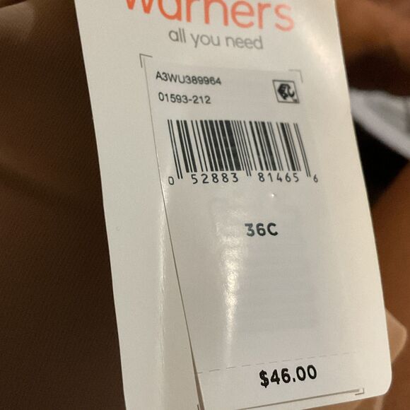 Warner's Full-Coverage Underwire Bra Toasted Almond 36C - Picture 6 of 7